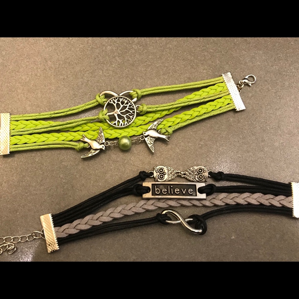 Set of Two inspirational Bracelets.